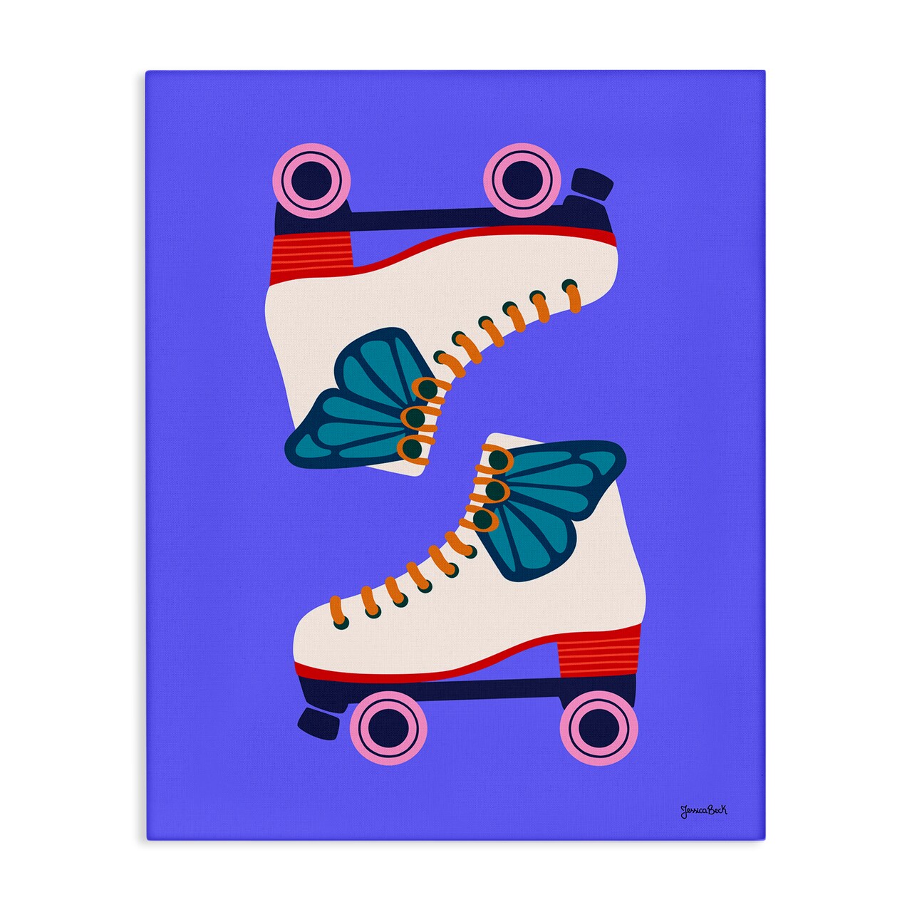 Stupell Industries Bold Roller Skates Canvas Wall Art Design by Jessica Beck